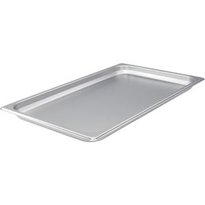 Winco 5.8 qt Full Size Anti-Jam Stainless Steel Steam Table Pan, 1.25" Deep