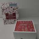 Juegoal Red Advent Calendar with 24 Drawers Countdown to Christmas, Refillable Wooden Advent, 15 Inches Tall