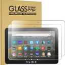 KEANBOLL 2-Pack Tempered Glass Screen Protector for All-New Fire HD 8 and Fire HD 8 Plus Tablet 8 inch (14th/12th/10th generation - 2024/2022/2020 release),[No Waves][No Bubble] [Anti Scratch]