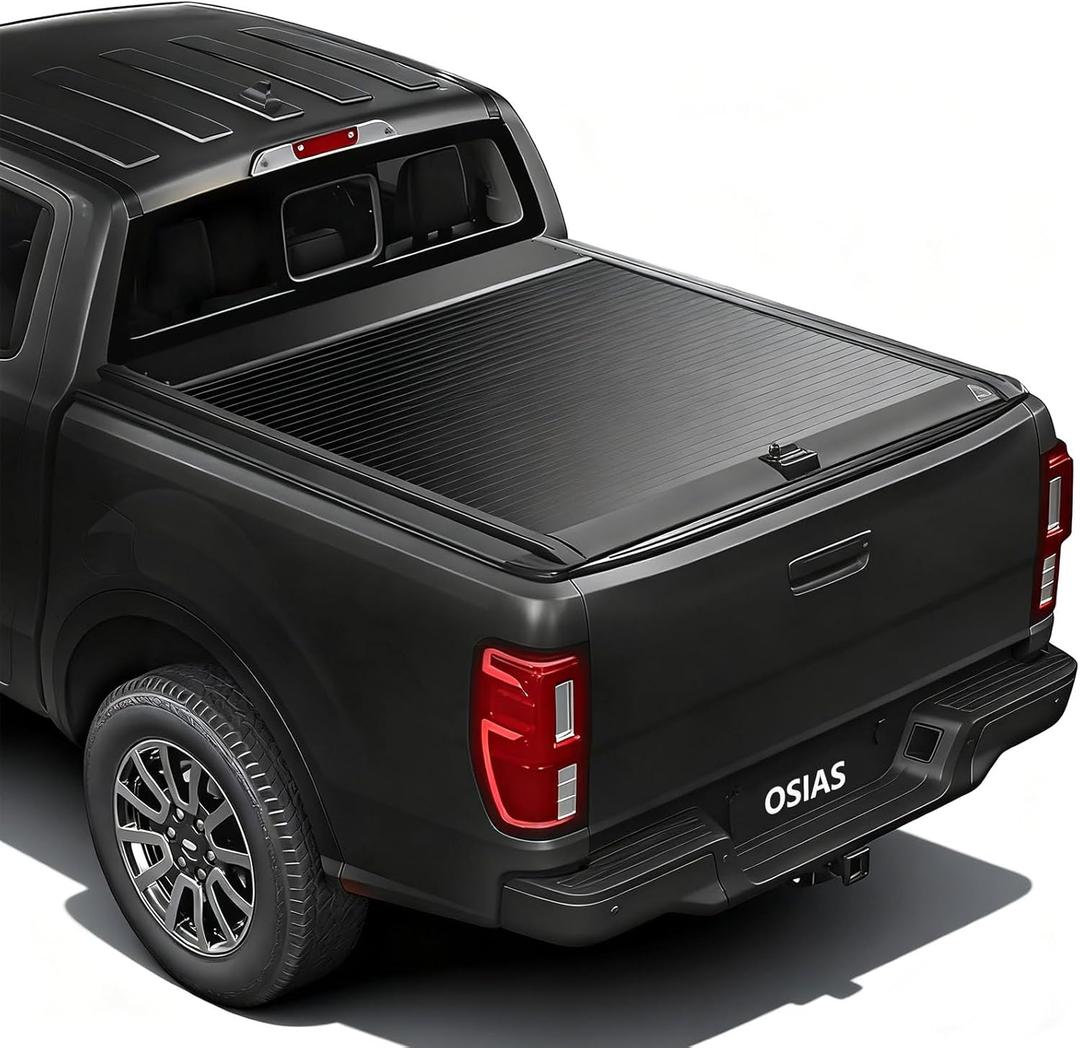5FT Retractable Truck Bed Cover Hard Tonneau Cover for Toyota Tacoma 2024-2026 (60'') with Password Lock Aluminum Black Matte Waterproof