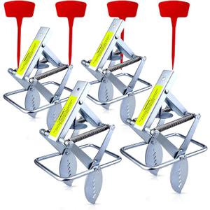 Upgraded Scissor Mole Traps (4 Pack), Step-On Mole Trap for Lawns, Heavy Duty Steel with Sensitive Trigger