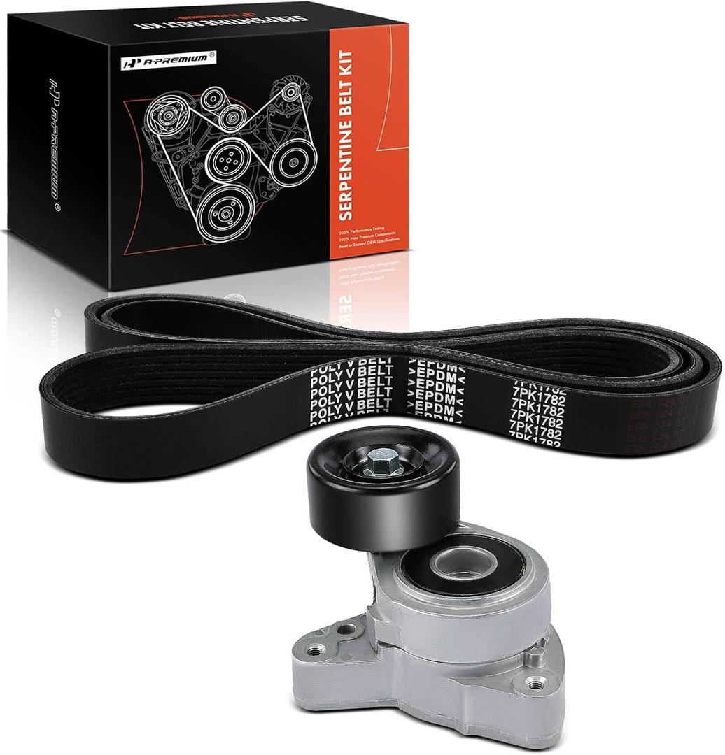 A-Premium Engine Serpentine Belt Drive Kit Compatible with Honda Cars - Accord 2003 2004 2005 2006 2007-2.4L