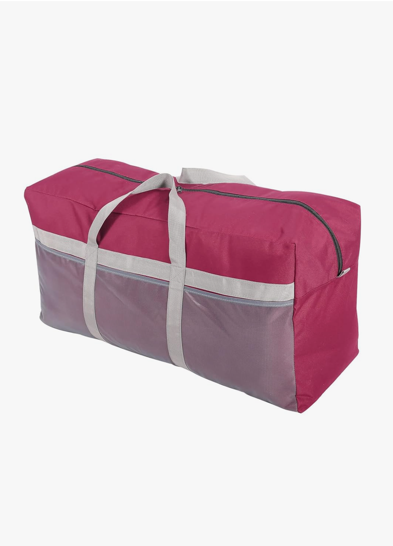 REDCAMP Foldable Travel Bag, Large Sports Bag, 9.8x10.2x2.4 In Lightweight Waterproof Tote Bag Wine Red 100L
