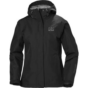Helly Hansen Women's Seven J Waterproof, Windproof, and Breathable Rain Jacket with Hood (Black, M)
