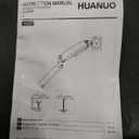 HUANUO Single Monitor Arm Desk Mount for 13 to 32 inch Screens, Tool Free Height Adjustable Monitor Stand with Tilt Swivel Rotate, 75 & 100mm VESA Mount, Load 19.8 lbs, C-clamp & Grommet Options White