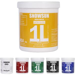 SNOWSUN Acrylic Paint Set, 6 Colors (1L/42.4 fl oz Each) Large Bulk Acrylic Paints, Gloss Non-Toxic Heavy Body Paints - Thick Art Paints for Multi-Surface Canvas Wood Ceramic Fabric Wall- Ideal for Artists & Beginners (titanium white,carbon black,red,yellow,green,blue)