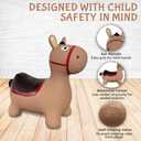 Brown Donkey Bounce & Ride-on Inflatable Hopper Toddler Toy with Pump