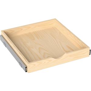 ZOINLIY 21''W X 21''D X 3''H Wooden Pull Out Drawer for Cabinet, Cabinet Organizer for Kitchen, Soft Close Slide Out Shelves, Heavy Duty, Fully Expandable - Bottom Mounting