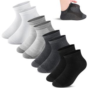 Twistover 4 Pairs Extra Wide Diabetic Socks Low Cut Thin Bariatric Sock Non Binding Plus Size Anklets for Men Swollen Feet (Multicolor)