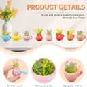 Cute Mini Magnetic Flower Vase Fridge Magnets,Funny Plant Magnets for Fridge Decorative,3D Ceramic Vase Decoration for Home,Kitchen,Office,School,Locker,Whiteboard