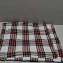 AQOTHES Pack of 2 Christmas Plaid Decorative Throw Pillow Covers Scottish Tartan Cushion Case for Farmhouse Home Holiday Decor Red and White, 18 x 18 Inches Red and White Plaid