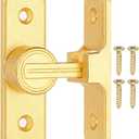 PATIKIL 90 Degree Barn Door Lock, Flip Latches Zinc Alloy Safety Sliding Door Bolt Latch Lock for Garden Garage Bathroom Gate, Gold