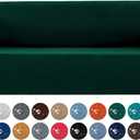 Joccun Christmas Stretch Couch Cover Slipcovers, 1-Piece Sofa Covers for 3 Cushion Couch Spandex Jacquard Washable Furniture Protector Cover for Living Room,Kids,Pets(Sofa,Hunter) (Large78"-94")