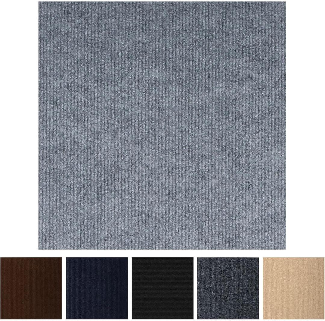 Carpet Tiles Peel and Stick, Self Adhesive Carpet Floor Tile 30 Tiles/30 sq Ft Anti-Slip Squares Soft Padded Carpet Tiles for Kitchen Bedrooms Indoor Outdoor(12" x 12")