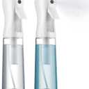 2 Pack Continuous Spray Bottles - Ultra Fine Mist Sprayer | Water Spray Bottle For Hair Mister Spray Bottle | Hair Spray Bottles For Hairstyling, Cleaning, Salons - 2pk 6.8 OZ / 200 ML ((2-Pack) - 6.8 OZ- 200ml)