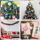 18 Pcs Pastel Candyland Hanging Ornaments Set Wood Donuts Cakes Ice Cream Pastel Macaron Dessert Pendant Decor for Tree Party New Year Wedding Baby Shower Birthday Valentine Decor