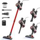 BLACKBARK Corded Stick Vacuum Cleaner, 25Kpa Powerful Stick Vacuum, 2 in 1 Vacuum Cleaners,1.2 L Dust Cup, Corded Handheld Vacuum Pet for Hair, Carpet, Hard Floor, Red