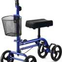 Economy Knee Scooter Steerable Knee Walker All-Terrain Foldable Knee Scooters for Foot Injuries Best Crutch Alternative with Dual Braking System Blue