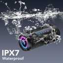 Coioc Portable Bluetooth Speaker, Bluetooth 5.4 Speaker, Dual Speaker with LED Display, Deep Bass,30H Playtime, Colorful RGB Lights,IPX7 Waterproof,TWS pairing for Outdoor/Home/Party/Travel,Gift Ideas