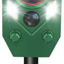 Solar Animal Repellent,Ultrasonic Cat Repellent Outdoor with Motion Sensor,Waterproof Deer Repellent with Flahing Light Defender Mouse,Squirrel,Raccoon,Skunk,Rabbit,Dog for Yard Farm Garden-2 Pack