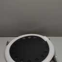 danpinera Outdoor Side Tables with Flower Cut Outs, Weather Resistant Steel Patio Side Table, Small Round Outdoor End Table Metal Side Table for Patio Yard Balcony Garden Black