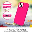 BENTOBEN for iPhone 13 Mini Case, Slim Fit Liquid Silicone Soft Gel Rubber Anti-Scratch Shockproof Phone Cover with Microfiber Lining, Hot Pink