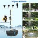NFESOLAR Solar Water Fountain Kit, Pond Filter with 20W Solar Panel, 120 GPH Solar Water Pump, 4 Sprayers for Outdoor Pond 120-300 Gallons, Fish Tank and Garden Water Features N3212