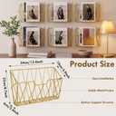 Novabright 6 Pack Gold Wall Mounted Magazine Rack Metal Wall File Organizer