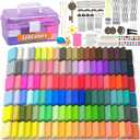 285 Pcs Polymer Clays 120 Colors Modeling Clay for Kids DIY Starter Kit Oven Baked Model Clay Non-Sticky Molding DIY Clay with Sculpting Tool and Accessories Craft Gifts for Children Beginner Artists