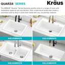KRAUS Quarza 24-inch Kitchen Sink Drop-In/Undermount Single Bowl Granite Kitchen Sink Black Onyx, KGD-410B