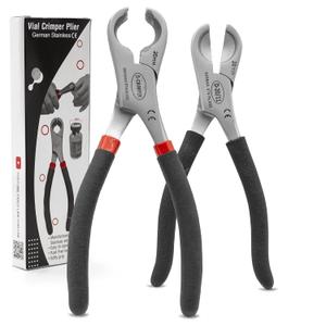 Vial Decapper and Crimper Pliers Set- Perfect for Decapping and Sealing 11mm and 20mm Vials and Bottles (13mm/20mm Decapper, 20mm Crimper)