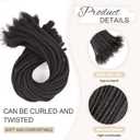 DAIXI 0.6cm and 0.2cm 0.4cm 0.8cm Options 10 Inch 40 Strands 100% Real Human Hair Dreadlock Extensions for Man/Women Handmade Permanent Loc Extensions Bundles Can Be Dyed Bleached Curled Twisted