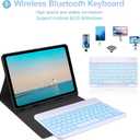 iPad Air 11 inch Case with Keyboard (M2) 2024, Detachable Bluetooth Keyboard, 7 Colors Backlit, Smart Protection Cover with Pencil Holder for Air 5th/4th 10.9 & iPad Pro 11 4th/3rd/2nd/1st Gen Green