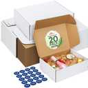 MESHA White Corrugated Mailing Box 12x9x4 Inch Shipping Boxes Cardboard For Small Business Packaging Mailer 20PACK