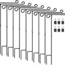 Garden Flag Stand Holder 10 Pack Garden Flag holder for 12 x 18 Inches Flags with Anti-Wind Clip for Outdoor Garden Yard Lawn