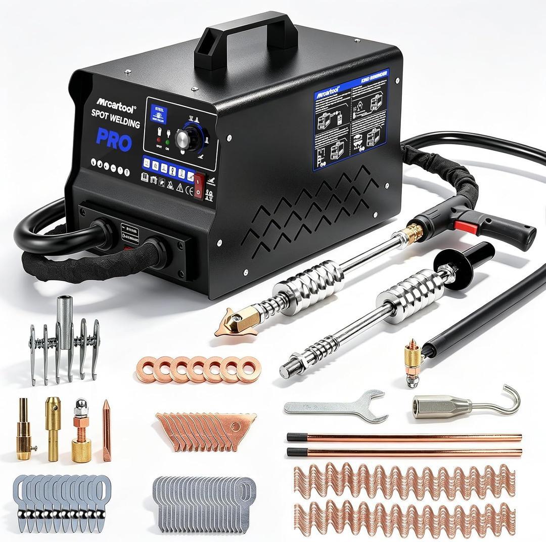MR CARTOOL Stud Welder Dent Repair Kit 3.5KW Dent Puller Spot Welder with 6 Welding Modes, 95 Overheat Protection, Manual/Auto 4200A Body Repair Dent Remover Tools for Car Motorcycle Truck(PRO)