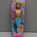 Barbie Mermaid Doll with Two-Tone Blue & Yellow Fantasy Hair & Headband Accessory, Toy with Shell Bodice & Turquoise Tail