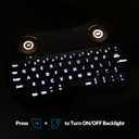 Rii K28 Bluetooth Mini Keyboard Remote Control with Touchpad Moue Combo,Backlit 2.4GHz Wireless Keyboard with Rechargeable Battery for Android TV Box,PC,Smart TV(2.4G and Bluetooth)