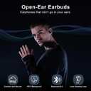 Open Ear Headphones, Open Ear Earbuds, IPX7 Waterproof, Bluetooth 5.3 True Wireless Sports Over Ear Earbuds with Earhooks, Built-in Mic, Crystal-Clear Calls for Running Workout Cycling Driving