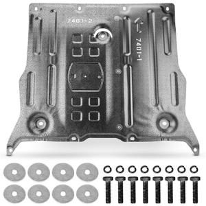 Front Skid Plate Compatible with 2017-2025 Tesla Model 3 & 2020-2025 Tesla Model Y, Under Motor Guard Splash Shield Cover with Install Accessories (2-piece design)