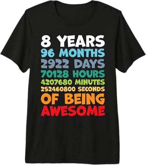 8 Year Old Bday Decorations Son Boy 8yr 8th Birthday Premium Tri-Blend T-Shirt, Size Small Youth