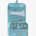 EthenicIndian Travel Toiletry Bag for women, Portable Hanging Organizer for Travel-Sized Shampoo, Conditioner, Brushes Set, makeup Accessories, Medium Size