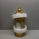 JHY DESIGN Outdoor Candle Lanterns Decorative Vintage Metal Candle Holders for Garden Porch Indoor Outdoor Parties Weddings Patio Home Decor(Gold)