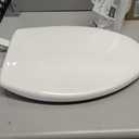 Bemis 7300SLEC Slow Close Toilet Seat, Easy Clean Hinges and Durable Plastic Seat, Made in USA, Elongated, White