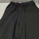 HeSaYep Womens Fleece Lined Sweatpants Wide Leg Baggy Thermal Lounge Pants Raw Hem Elastic Waist Oversized Sweat Pants (Small, Black)