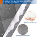 Magnetic Thermal Insulated Door Curtain,Fits Door Size 38'' x 82'', Durable Oxford Cloth Thicken Cotton Fiber Fill, Temporary Door Insulation Cover,Soundproof Weatherproof Doors Blanket (Gray)