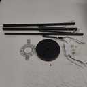 Black LED Chandelier, 3-Lights, Modern Semi Flush Mount, 3 Color Temperatures, Sputnik Fixture for Living Room, Kitchen, Bedroom, Foyer