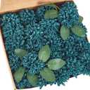 Artificial Flowers, 25pcs Artificial Rose for DIY Wedding Bouquets Centerpieces Arrangements, Dark Teal Dahlia Flowers with Stem for Bridal Shower Party Home Decorations