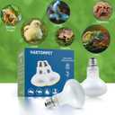 2 x Reptile Heat Lamp Bulbs 75W E26 - UVA Basking Spot Light for Reptiles - Simulated Sunlight for Bearded Dragon, Lizard, Tortoise, chickss and More | 2 Pack