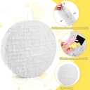 White Round Pinata with Stick Blindfold and Confetti DIY Blank Pinata for Adults Kids Birthday Party Supplies Carnivals Thanksgiving Decorations